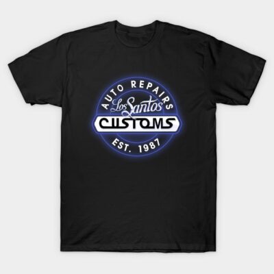 Los Santos Customs Neon T-Shirt by Power Up Prints