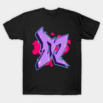 Letter M - Graffiti Street Art Style T-Shirt by CreativeOpus