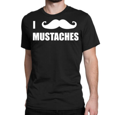 I Love Mustaches Classic T-shirt by Vetor Total | Artistshot