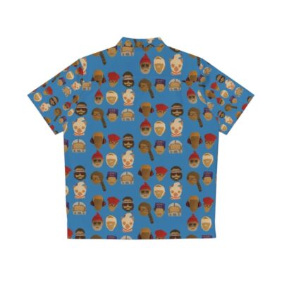 Wes Anderson inspired Hawaiian shirt with vibrant tropical print - Back