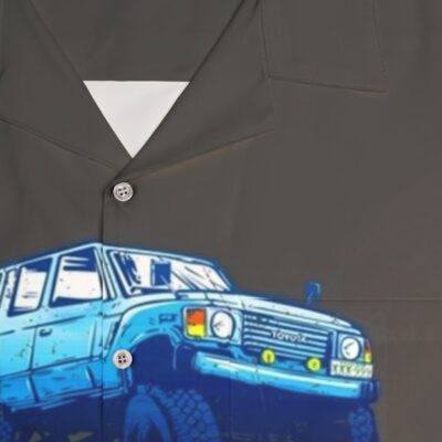 Vintage Toyota Land Cruiser 60 Series Hawaiian Shirt - Detail