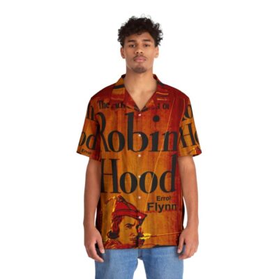 Vintage Rare Robin Hood Movie Poster Print Hawaiian Shirt - People Front