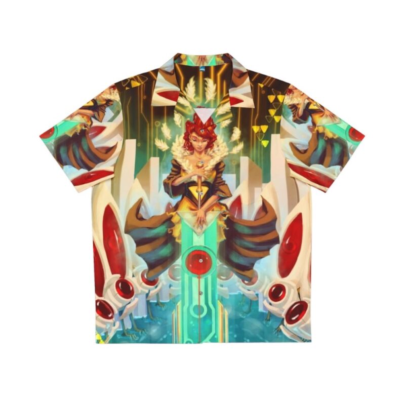 Colorful Hawaiian shirt with paper boat design