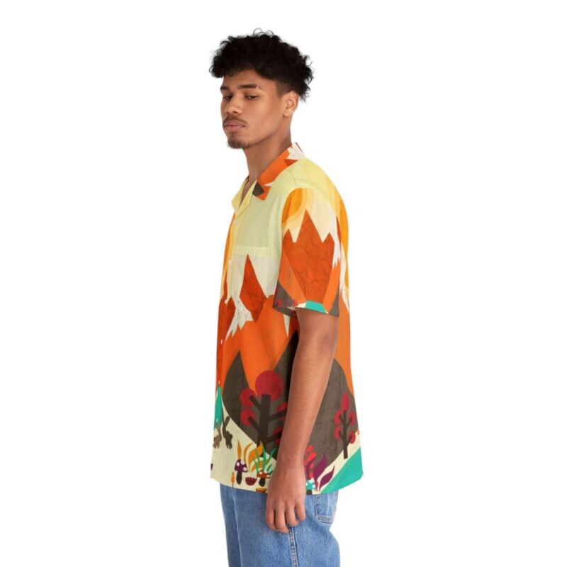 Vibrant Hawaiian shirt with colorful floral nature prints - People Left