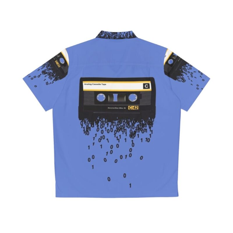 Vintage Hawaiian shirt featuring a cassette tape design - Back