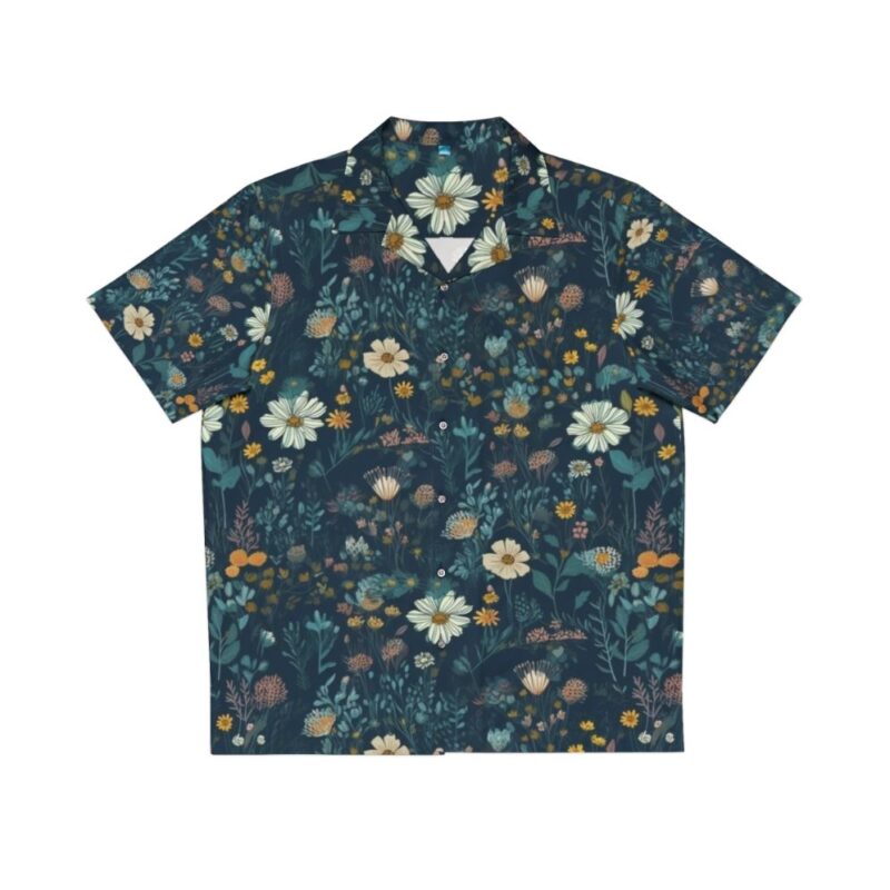 Hawaiian shirt with a vibrant wildflowers pattern