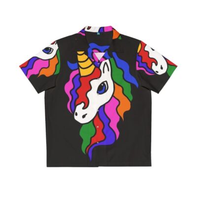 Unicorn Hawaiian shirt with vibrant tropical print