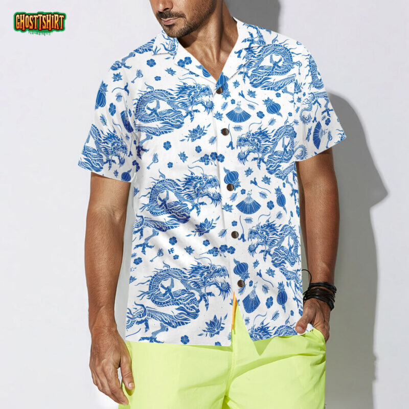 Ceramics Blue Pattern EZ24 Hawaiian Shirt