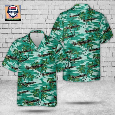 U.S. Marine Corps Hawker Siddeley AV-8A Harrier Hawaiian Shirt
