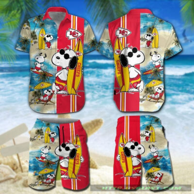 Kansas City Chiefs Snoopy Surfing Hawaiian Shirt