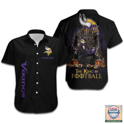 Minnesota Vikings The King Of Football Custom Name Hawaiian Shirt