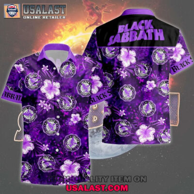 HOT Personalized Black Sabbath Flower Button Hawaiian Shirt
