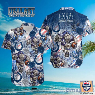 HOT Personalized Indianapolis Colts Mascot Tropical Hawaiian Shirt