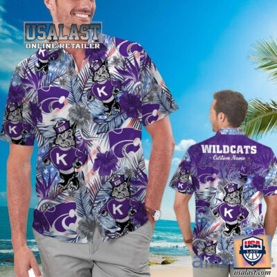 HOT Personalized Kansas State Wildcats Mascots Tropical Hawaiian Shirt