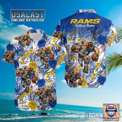 HOT Personalized Los Angeles Rams Mascot Tropical Hawaiian Shirt