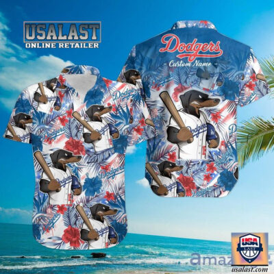 HOT Personalized Los Angeles Dodgers Dogs Tropical Hawaiian Shirt