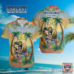 HOT Personalized Michigan Wolverines Beach Party Short Sleeve Hawaiian Shirt
