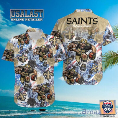 HOT Personalized New Orleans Saints Mascot Tropical Hawaiian Shirt
