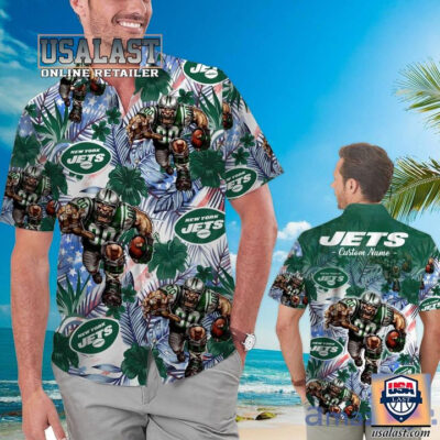 HOT Personalized New York Jets Mascot Tropical Hawaiian Shirt