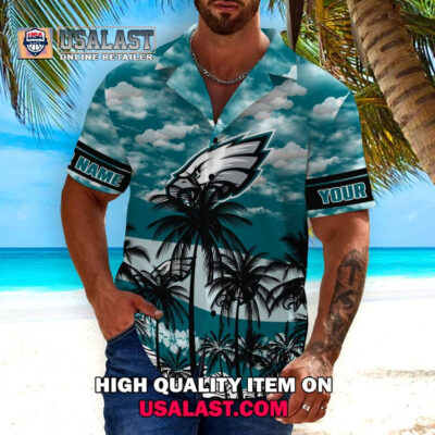 HOT Personalized Philadelphia Eagles Tropical Island Unisex Hawaiian Shirt
