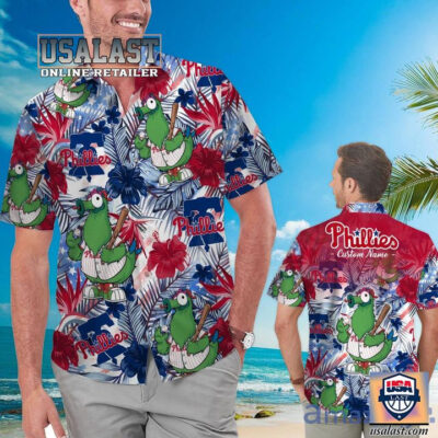 HOT Personalized Philadelphia Phillies Phillie Phanatic Tropical Hawaiian Shirt