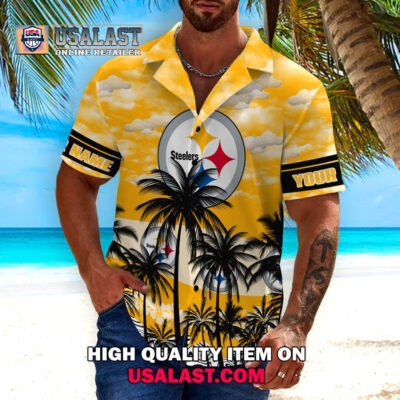 HOT Personalized Pittsburgh Steelers Tropical Island Unisex Hawaiian Shirt