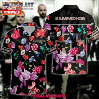 HOT Personalized Rammstein Floral Flowers Short Sleeve Hawaiian Shirt