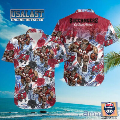 HOT Personalized Tampa Bay Buccaneers Mascot Tropical Hawaiian Shirt