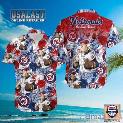 HOT Personalized Washington Nationals Old Man Tropical Hawaiian Shirt