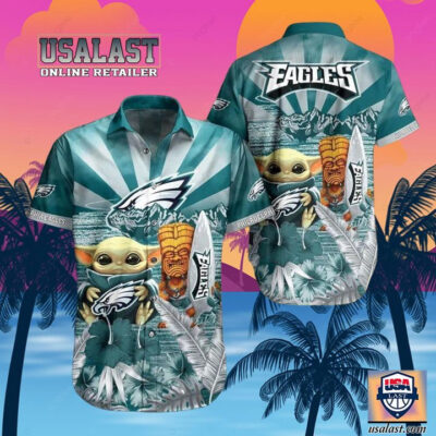 HOT Philadelphia Eagles Baby Yoda Totem Summer Hawaiian Shirt