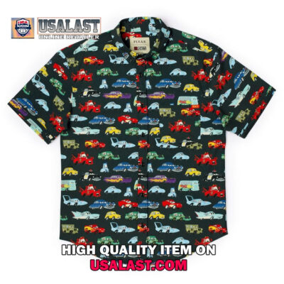 HOT Pixar Cars Cruisin Short Sleeve Hawaiian Shirt