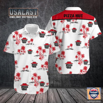 HOT Pizza Hut Palm Tree Hawaiian Shirt Beach Short