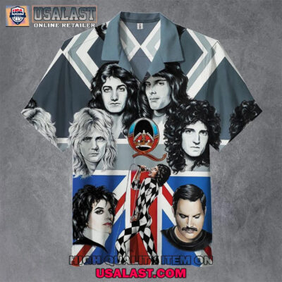 HOT Queen Band United Kingdom Flag Hawaiian Shirt