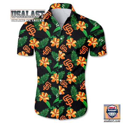 HOT San Francisco Giants Tropical Flowers Button Up Shirt