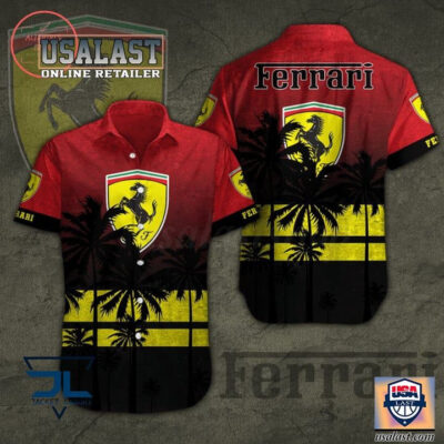 HOT Scuderia Ferrari F1 Team Tropical Hawaiian Shirt