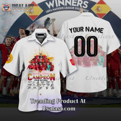 HOT Spain Campens UEFA Nations League 2023 Custom Hawaiian Shirt