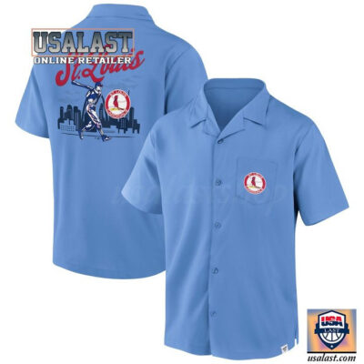 HOT St. Louis Cardinals Light Blue Proven Winner Camp Hawaiian Shirt