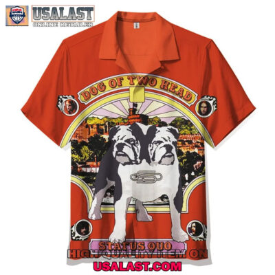 HOT Status Quo Rock Band Dog Of Two Head Album Hawaiian Shirt