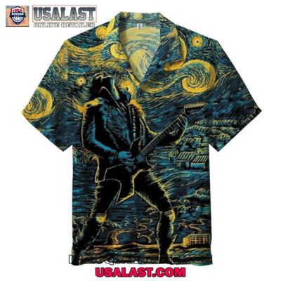 HOT Stranger Things Eddie Munson Starry Night Hawaiian Shirt
