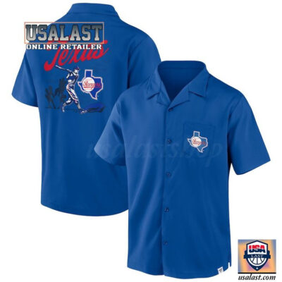 HOT Texas Rangers Royal Winner Camp Hawaiian Shirt