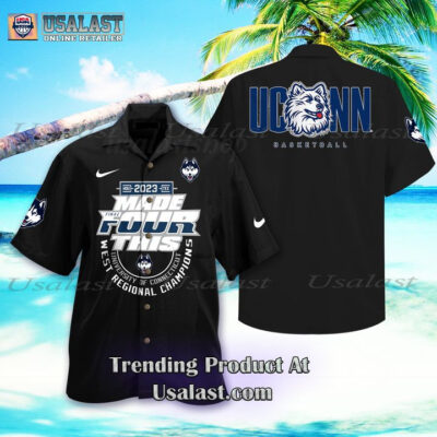 HOT Uconn Huskies NCAA 2023 Basketball Champions Black Hawaiian Shirt