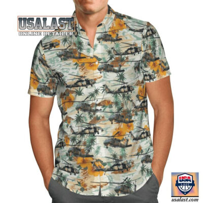 HOT UH-60 Black Hawk Australian Army Hawaiian Shirt Beach Short