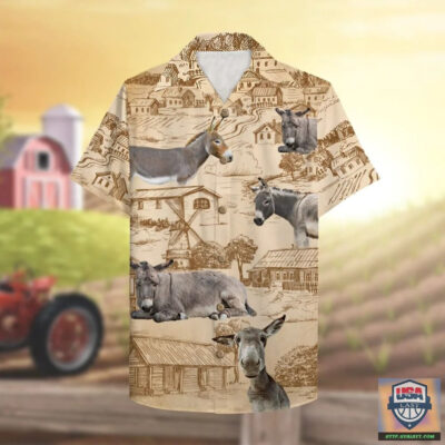 Farmer Donkey Hawaiian Shirt
