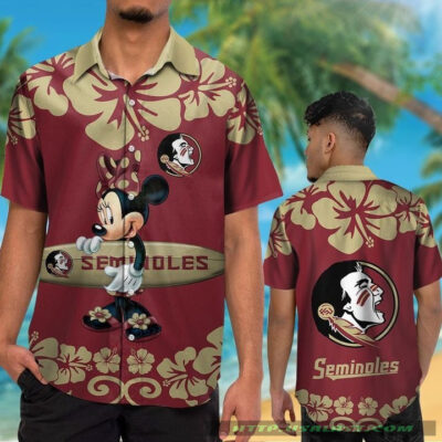 Florida State Seminoles Minnie Mouse Aloha Hawaiian Shirt