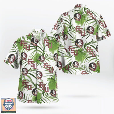 Florida State Seminoles NCAA Hawaiian Set Button Shirt Beach Short
