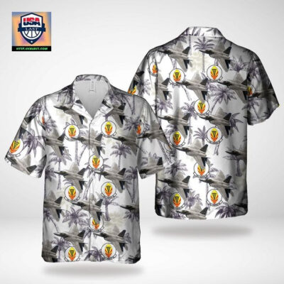 Hawaii Air National Guard 199th Fighter Squadron Lockheed Martin F-22 Raptor Hawaiian Shirt