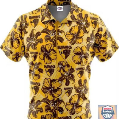 Hawthorn Hawks AFL Tropical Hawaiian Shirt