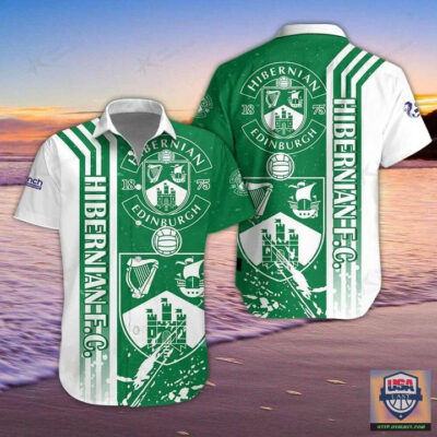 Hibernian F.C. Bleach Hawaiian Shirt