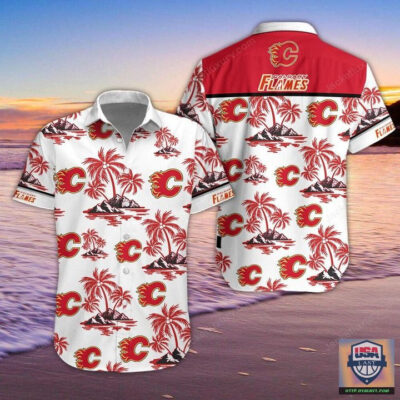 Calgary Flames Classic Hawaiian 3D Shirt And Short