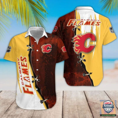 Calgary Flames NHL Vintage Hawaiian Shirt